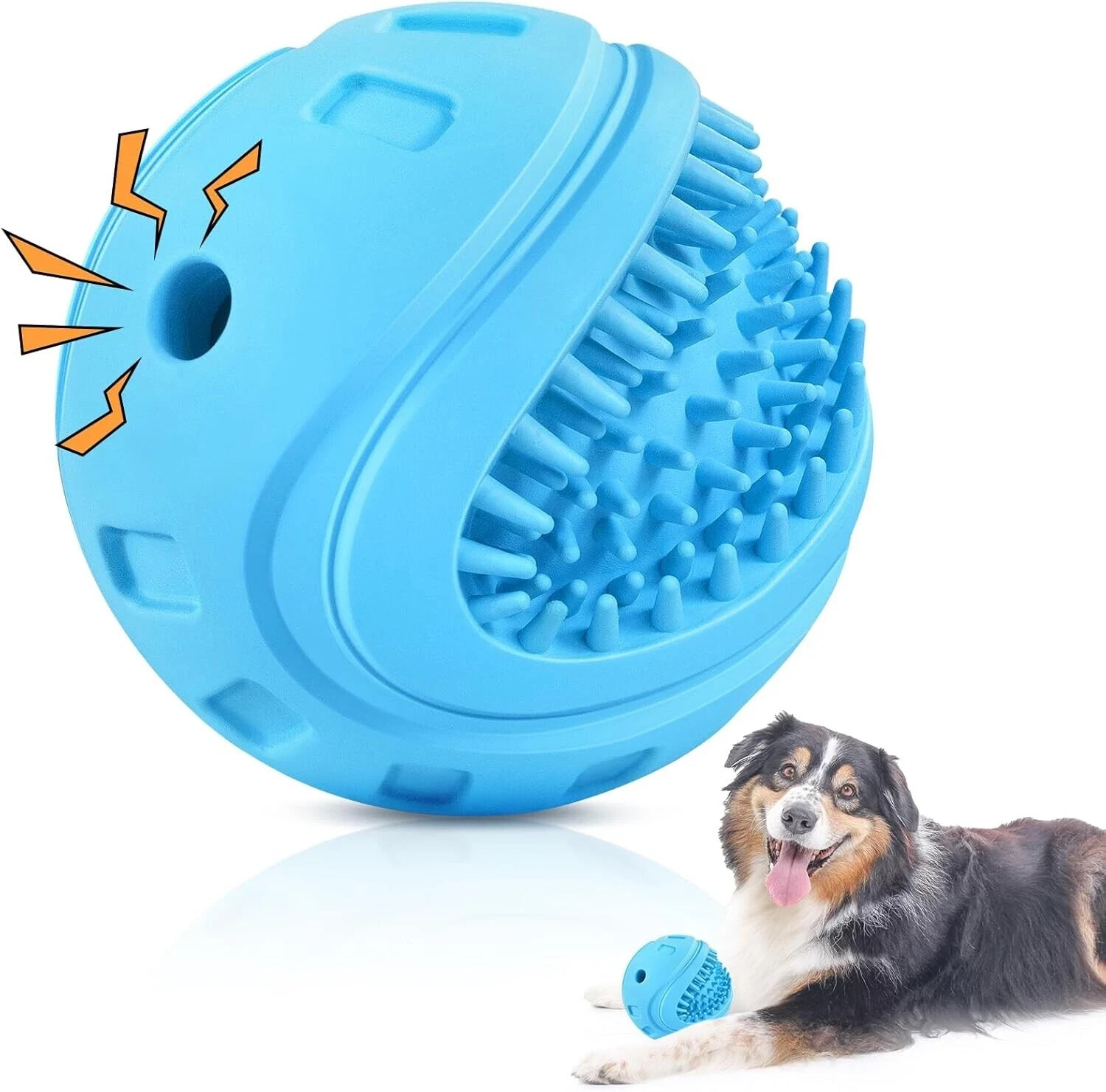Indestructible Squeaky Dog Balls for Aggressive Chewers in Large & Medium Breeds