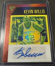 2019-20 Panini Chronicles Kevin Willis AUTO RED PRIZM PARALLEL FLUX SP SPURS HOT