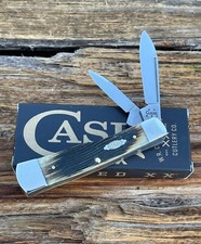 CASE XX *** 2005 OLIVE GREEN BARNBOARD JIG LARGE GUNSTOCK KNIFE KNIVES