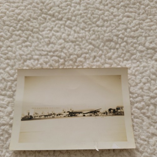 Fly Eastern Airlines Airplanes Airport vintage black white 1940s 3x4 photo