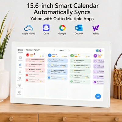 P15 Digitaler Kalender 15.6'' Digital Wall Calendar Touch Organizer Wandmontage