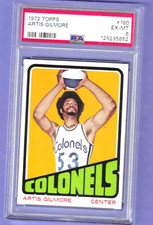 1972 TOPPS ABA #180 ARTIS GILMORE PSA EX-MT 6 HOF ROOKIE 5.00 to Ship To Canada