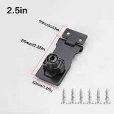 Locking Hasp and Staple with Keys Padlock Cupboard Shed Garage Lock 2.5"