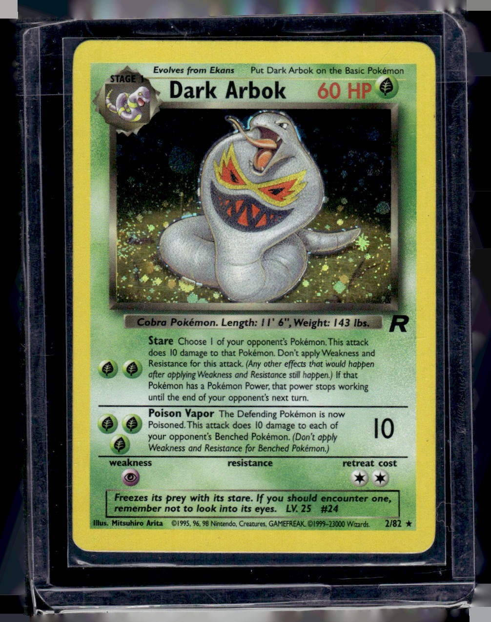Pokémon TCG Dark Arbok Team Rocket Set 2/82 Holo Rare