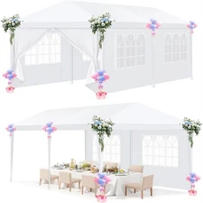10' x 20' Outdoor Canopy Party Wedding Tent With 6 Walls Gazebo garden BBQ Tent