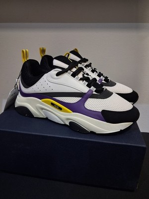 Dior B22 Lakers gelb/lila & weiß Herren UK 11 ungetragen mit Box 100 % authentisch