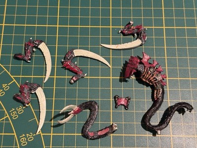 Warhammer 40K Tyranids Tyraniden Classic Red Terror Roter Schrecken Metal Used