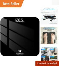 Tempered Glass Digital Scale - 400lb/180kg Capacity with Instant Step-On Readout