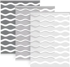 LazBlinds No Drill Cordless Zebra Blinds for Indoor Windows, Dual Layer Light Co