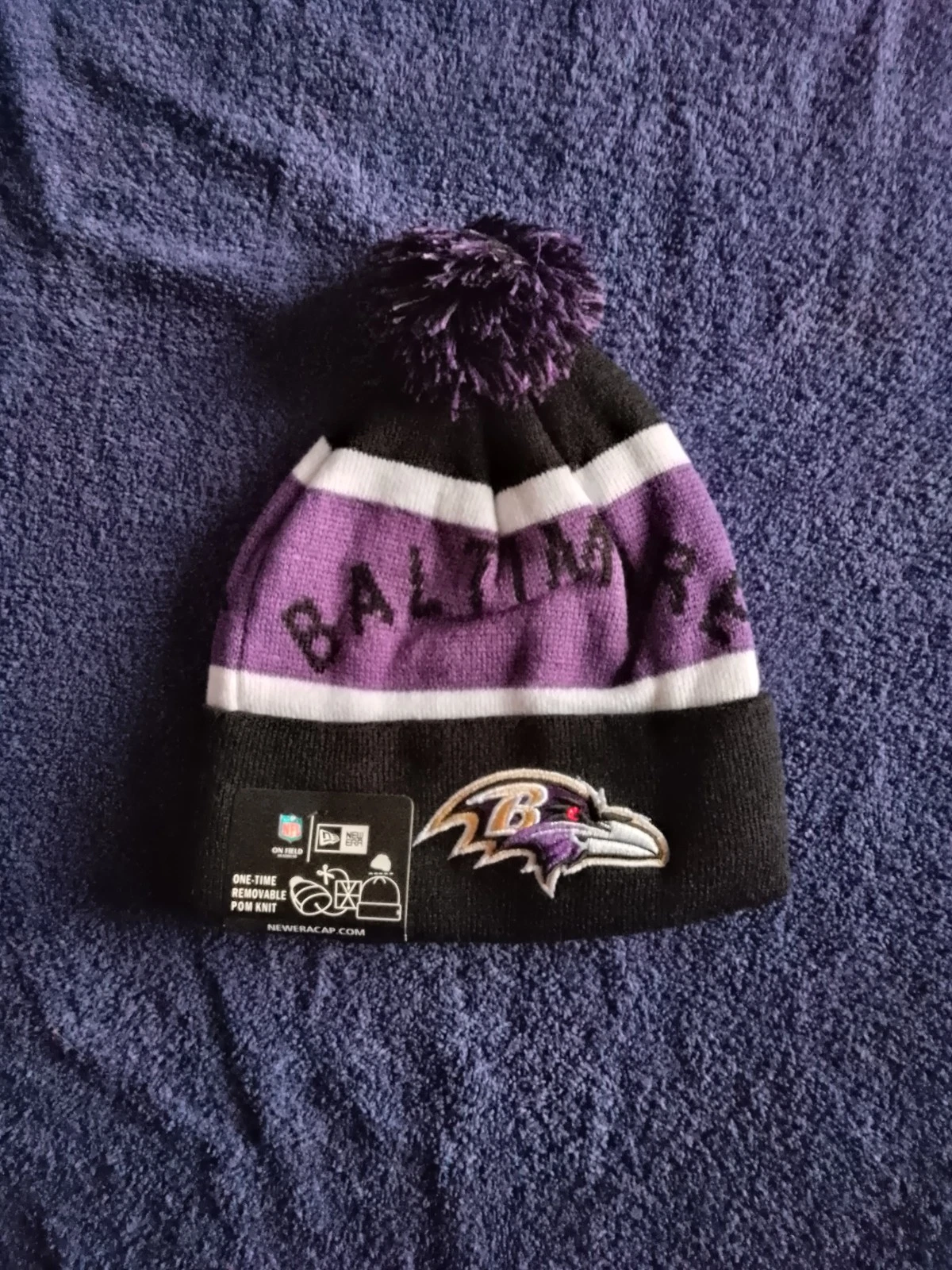Baltimore Ravens NFL Bobble Hat Multicoloured. New With Tag Still On