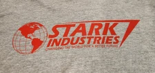 Stark Industries Men's Gray Short Sleeve T-Shirt Marvel Iron Man Size Large NEW