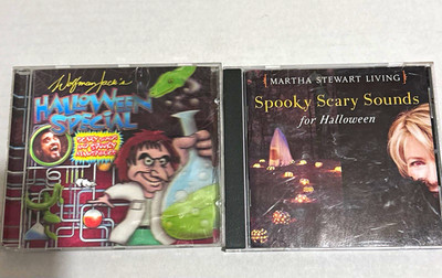Halloween CD Lot 2 Wolfman Jack s Special & Martha Stewart Spooky Sounds VG