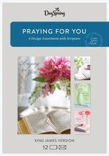 - Praying for You - King James Version - 4 Design Assortment With Scripture -...