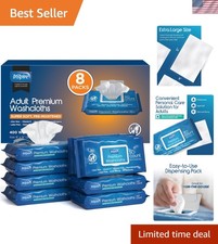 Extra Large 8''x12'' Adult Wet Wipes for Incontinence Care   400 Count Pack