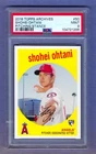 2018 #50 Shohei Ohtani DODGERS Topps Archives Pitching PSA 9