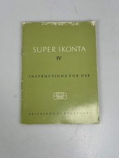 Zeiss Ikon Super Ikonta IV Instruction Book