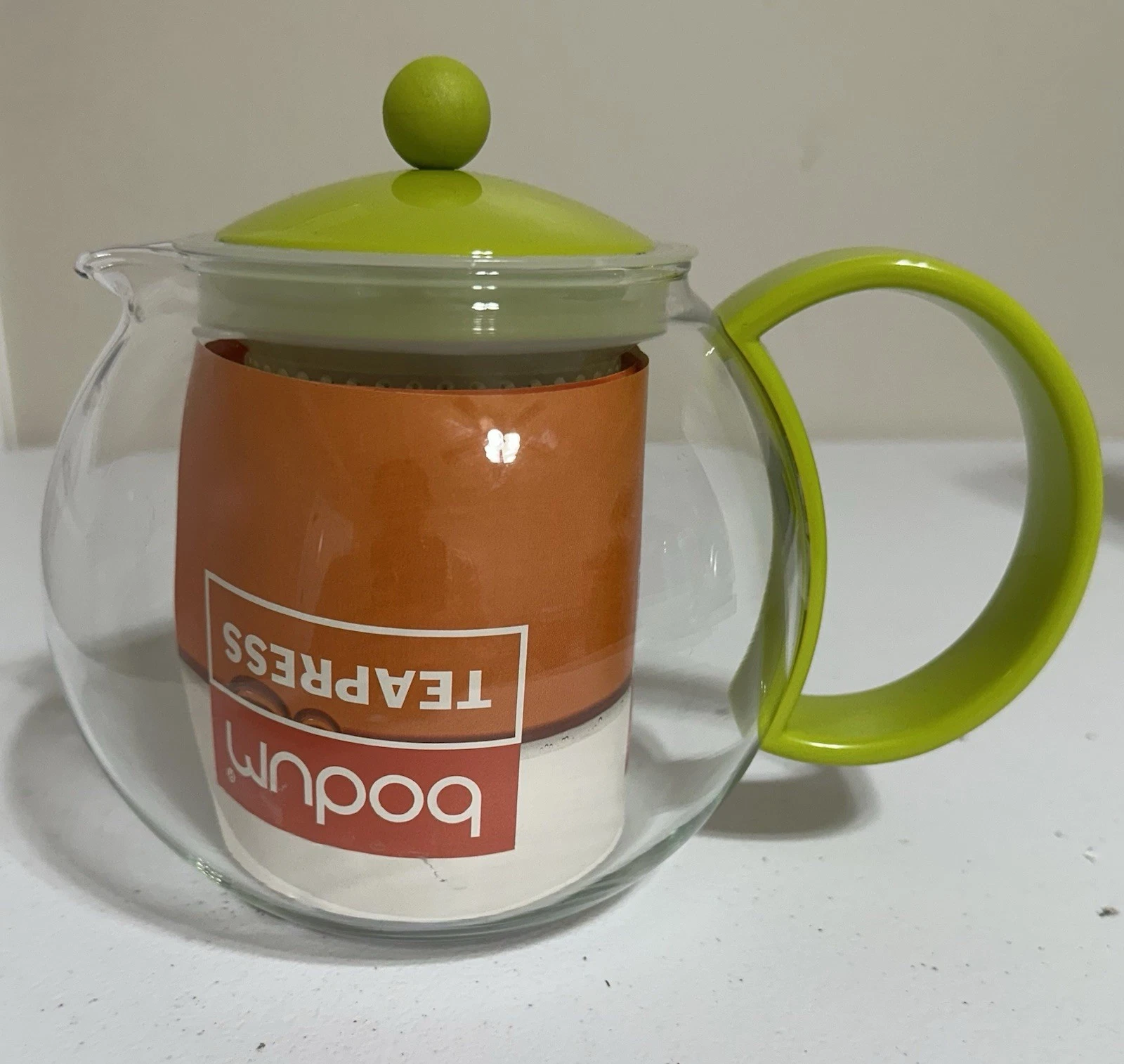Bodum Assam Teapress French Tea Pot Glass 34 Oz New 1844 No Box Green