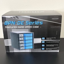 iStarUSA BPN-DE350SS 5-BAY 3.5” SAS SATA Hot Swap Trayless Cage - SILVER *NEW*