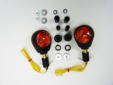 Ochsenaugenblinker Lenkerblinker Quad ATV Motorrad Roller Blinker schwarz matt