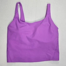 Old Navy Active PowerSoft Cropped Tank Top Lavender Light Support Medium