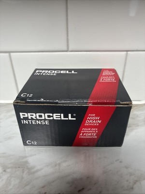Duracell Procell Intense 1.5V C Alkaline Batteries (12-Pack)  High Drain Devices