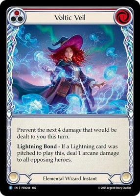 VOLTIC VEIL (RED) X2 NM! [ONE IS RAINBOW FOIL!] *FAB - COMPENDIUM OF RATHE*
