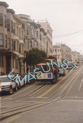 Cable Car in Richtung Russian Hill  San FrancisoUSA 90er Teile einer Sammlung-N