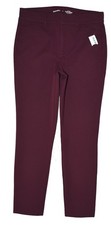 Old Navy Pants Sz 4 Burgundy Pixie Skinny Ankle High Rise Secret Smooth Pockets