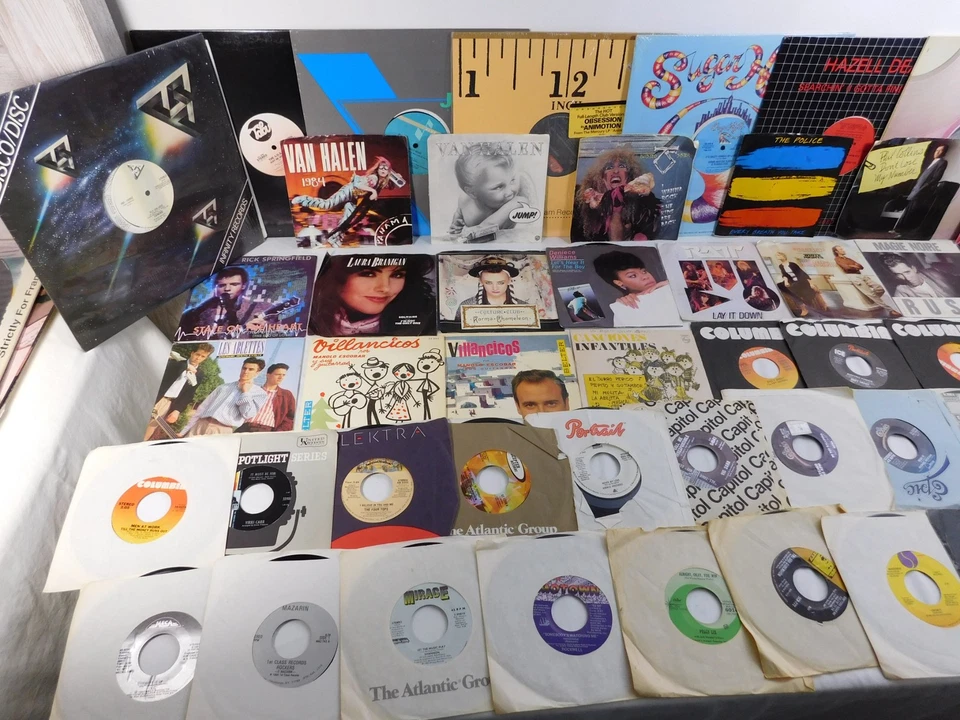 1980s New Wave Rock & Pop x68 12" & 45 RPM Singles Vinyl Records Michael Jackson - Image 2 of 4