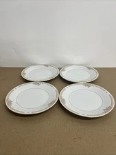 LYNNS FINE CHINA MELODY PORCELAIN 4 SALAD PLATES 7 1/2" DIAMETER. EXCELLENT!!