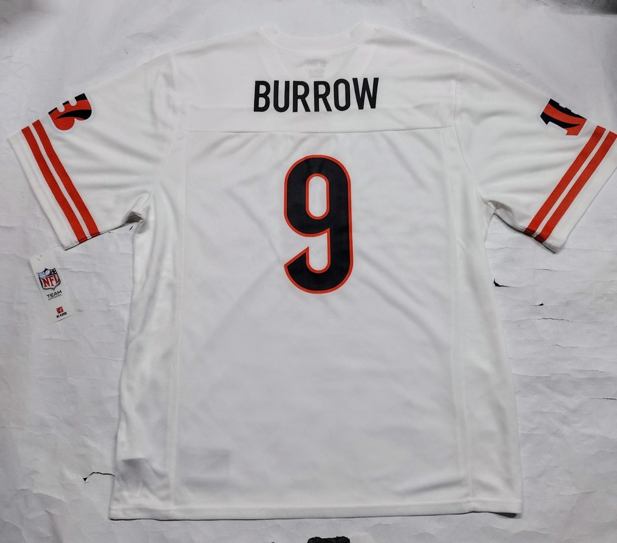 Cincinnati Bengals # 9 Joe Burrow NFL White Jersey Men's XL NEW
