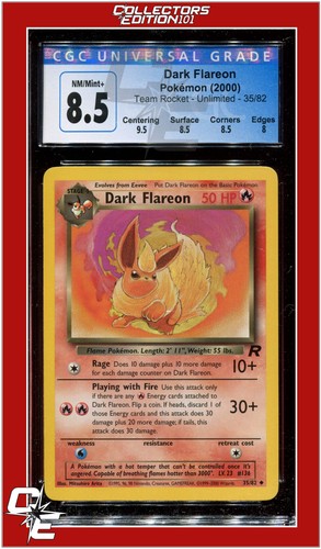 Dark Flareon (Unlimited) graded CGC 8.5 for sale on eBay