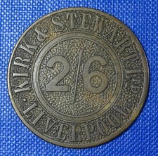 Liverpool, Fish Market, Kirk & Stewart 2/6 token - Read!