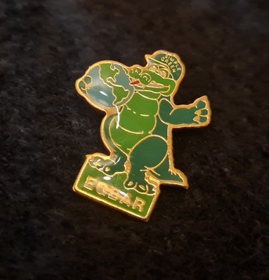 Egbar Simple Green Krokodil Pin Anstecker Reiniger Maskottchen 4,8gr. 3,1x2,6cm 