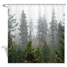CafePress Misty Forest Decorative Fabric Shower Curtain 69"x70"  692292435 
