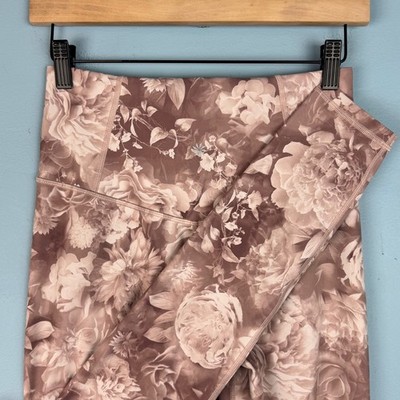 Athleta Elation 26'' HR Leggings Women's Small Pink Floral Yoga Workout Athletic