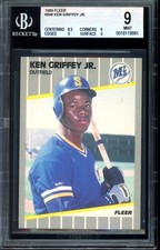 1989 Fleer Baseball #548 Ken Griffey Jr. BGS 9