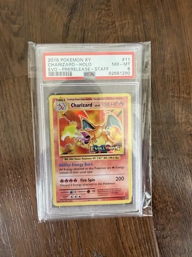 New ListingCharizard Staff Prerelease 11/108 XY Promos PSA 8 NM-MT Holofoil Pokemon Card
