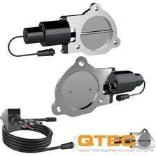 Qtp 3.5in Bolt-on Qtec Dual Electric Cutout Valves - Pair