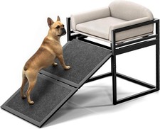 Pet Stairs Ramp Doggie Stairs with Seat,Extra Wide Seat Mate Chair Ramps Puppy