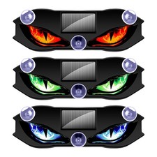Solar LED Devil Eye Dynamic Car Light, Wireless Anti-Collision Window Decor Lamp