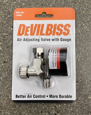 #ad DeVilbiss 180006 HAV 501 Air Adjusting Valve With Gauge NEW IN BOX $49.79