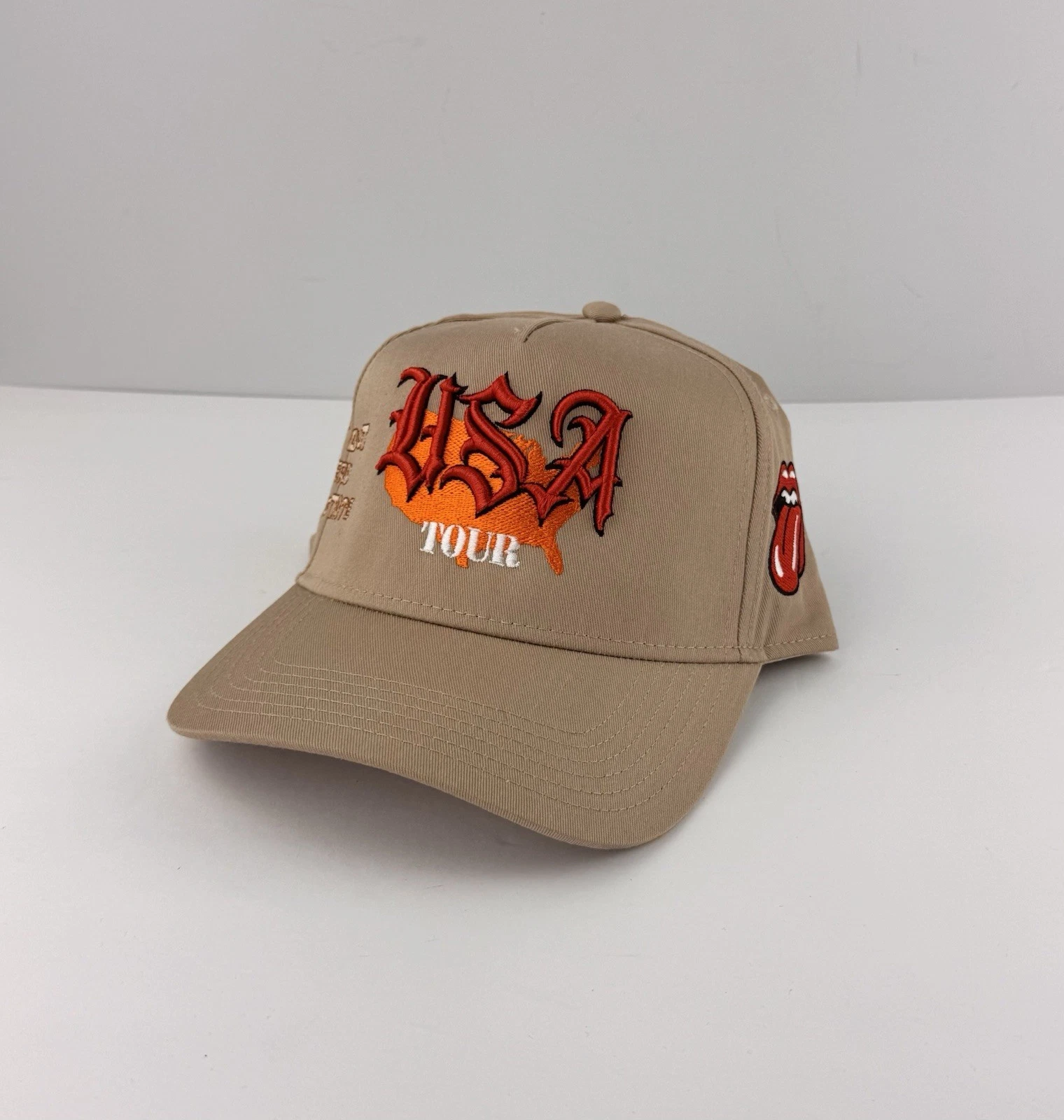 Dropout New York Trucker Hat Rolling Stones Tour Embroidery Snapback Cap