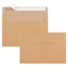 65 Packs A4 Invitation Envelopes, Brown Kraft Envelopes, 4x6 Photo Envelopes for