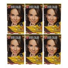 Dark Brown 002 Permanent Hair Color - Advanced Formula Kit Pack of 6 
