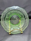 Federal Patrician Spoke Green Depression Glass 5” Berry Bowl Uranium
