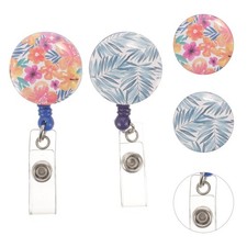 Assorted Color Reusable ABS Badge Holders Retractable Badge Clips for Daily Use