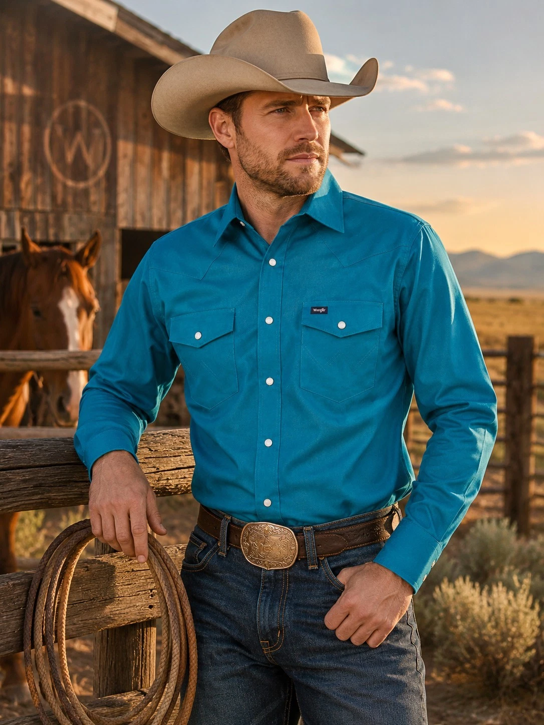 Wrangler Western Work Shirt Men 2XL Blue Heavy Canvas Pearl Snap Long Sleeve NWT
Opens in a new wind