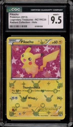 Pokemon Pikachu Legendary Treasures Radiant Coll. Holo #RC7 CGC 9.5