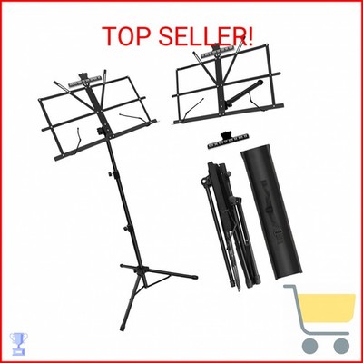 DkOvn 1 Pack Music Stand, with Music Sheet Clip Holder & Carrying Bag